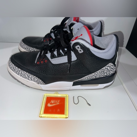 Jordan Retro 3 Black and Gray Sneakers - Picture 1 of 8